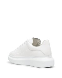 weiße Leder niedrige Sneakers von Alexander McQueen