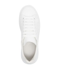 weiße Leder niedrige Sneakers von Alexander McQueen