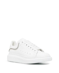 weiße Leder niedrige Sneakers von Alexander McQueen