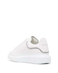 weiße Leder niedrige Sneakers von Alexander McQueen