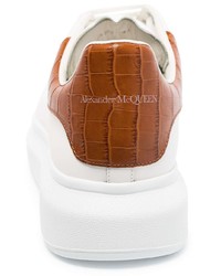 weiße Leder niedrige Sneakers von Alexander McQueen