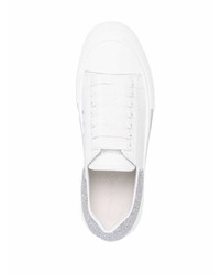 weiße Leder niedrige Sneakers von Alexander McQueen