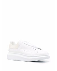 weiße Leder niedrige Sneakers von Alexander McQueen