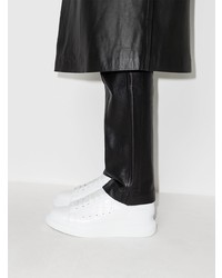 weiße Leder niedrige Sneakers von Alexander McQueen