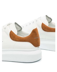 weiße Leder niedrige Sneakers von Alexander McQueen