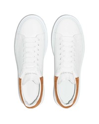 weiße Leder niedrige Sneakers von Alexander McQueen