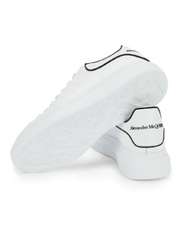 weiße Leder niedrige Sneakers von Alexander McQueen