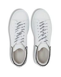 weiße Leder niedrige Sneakers von Alexander McQueen