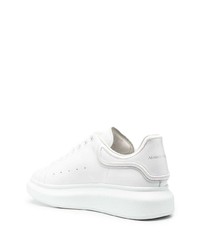 weiße Leder niedrige Sneakers von Alexander McQueen