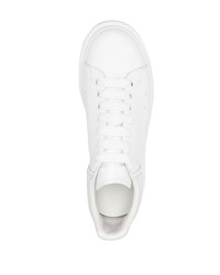 weiße Leder niedrige Sneakers von Alexander McQueen