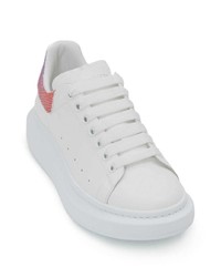 weiße Leder niedrige Sneakers von Alexander McQueen