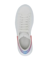 weiße Leder niedrige Sneakers von Alexander McQueen