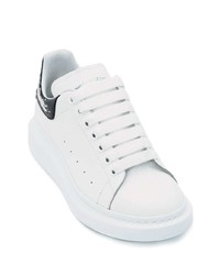 weiße Leder niedrige Sneakers von Alexander McQueen