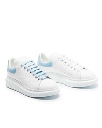 weiße Leder niedrige Sneakers von Alexander McQueen