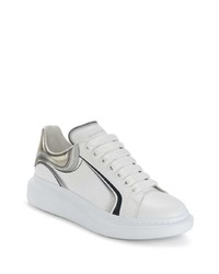 weiße Leder niedrige Sneakers von Alexander McQueen