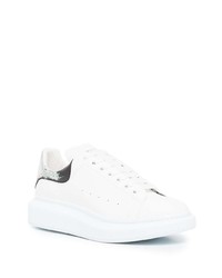 weiße Leder niedrige Sneakers von Alexander McQueen