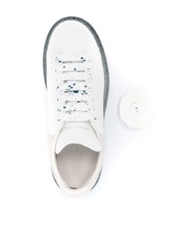 weiße Leder niedrige Sneakers von Alexander McQueen