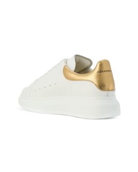 weiße Leder niedrige Sneakers von Alexander McQueen