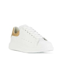 weiße Leder niedrige Sneakers von Alexander McQueen