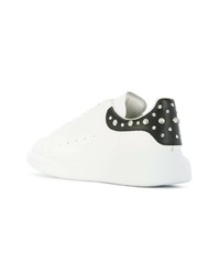 weiße Leder niedrige Sneakers von Alexander McQueen