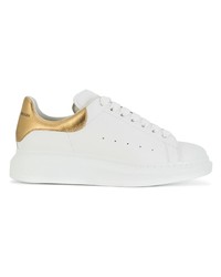 weiße Leder niedrige Sneakers von Alexander McQueen