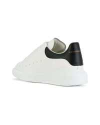 weiße Leder niedrige Sneakers von Alexander McQueen