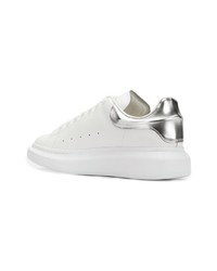 weiße Leder niedrige Sneakers von Alexander McQueen