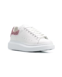 weiße Leder niedrige Sneakers von Alexander McQueen