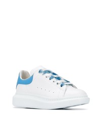 weiße Leder niedrige Sneakers von Alexander McQueen