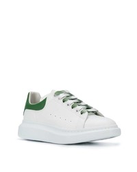 weiße Leder niedrige Sneakers von Alexander McQueen