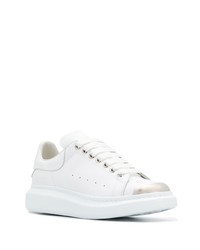 weiße Leder niedrige Sneakers von Alexander McQueen