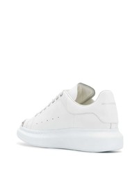 weiße Leder niedrige Sneakers von Alexander McQueen