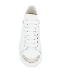 weiße Leder niedrige Sneakers von Alexander McQueen