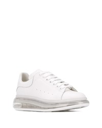 weiße Leder niedrige Sneakers von Alexander McQueen