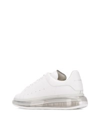 weiße Leder niedrige Sneakers von Alexander McQueen