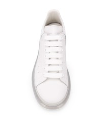 weiße Leder niedrige Sneakers von Alexander McQueen