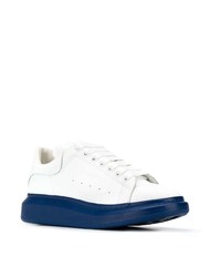 weiße Leder niedrige Sneakers von Alexander McQueen