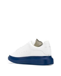 weiße Leder niedrige Sneakers von Alexander McQueen