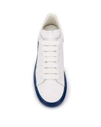 weiße Leder niedrige Sneakers von Alexander McQueen