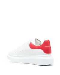 weiße Leder niedrige Sneakers von Alexander McQueen