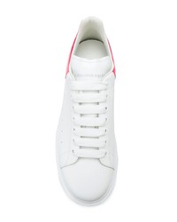 weiße Leder niedrige Sneakers von Alexander McQueen