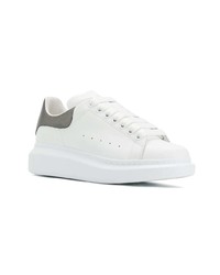 weiße Leder niedrige Sneakers von Alexander McQueen