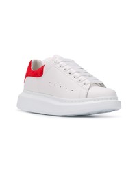 weiße Leder niedrige Sneakers von Alexander McQueen