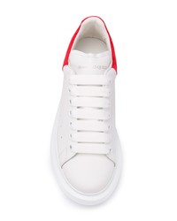 weiße Leder niedrige Sneakers von Alexander McQueen