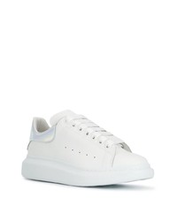 weiße Leder niedrige Sneakers von Alexander McQueen