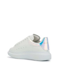 weiße Leder niedrige Sneakers von Alexander McQueen