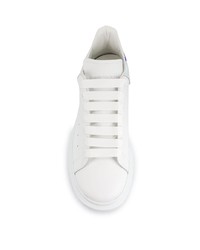 weiße Leder niedrige Sneakers von Alexander McQueen