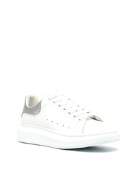 weiße Leder niedrige Sneakers von Alexander McQueen