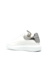 weiße Leder niedrige Sneakers von Alexander McQueen