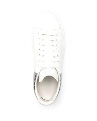 weiße Leder niedrige Sneakers von Alexander McQueen